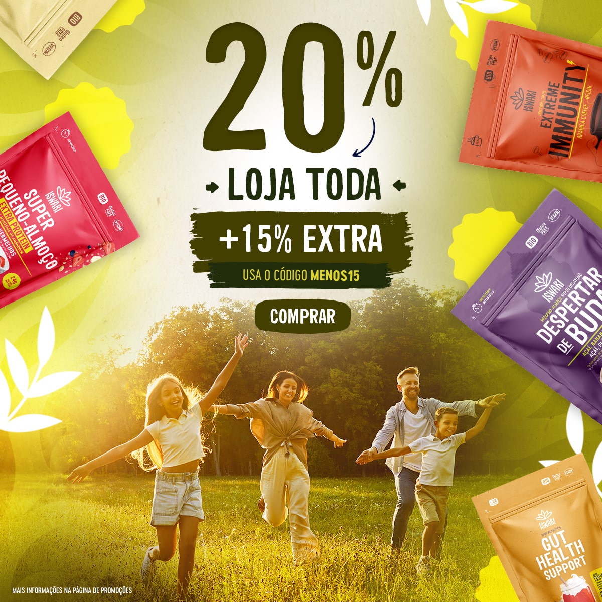 20% + 15% CUPÃO toda a loja